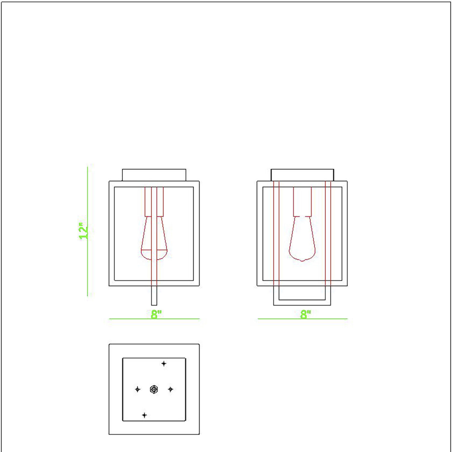 Preston 1 Light 8 inch Matte Black Flush Mount Ceiling Light